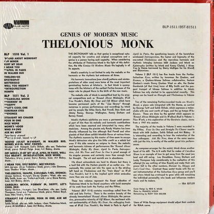 Thelonious Monk - Genius Of Modern Music Volume 2 (BST 81511) LP 1976 US Blue Note - United Artists｜中古LP