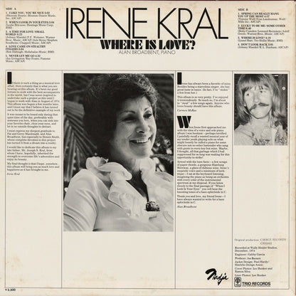 Irene Kral / アイリーン・クラール / Where Is Love? (PA-7138)