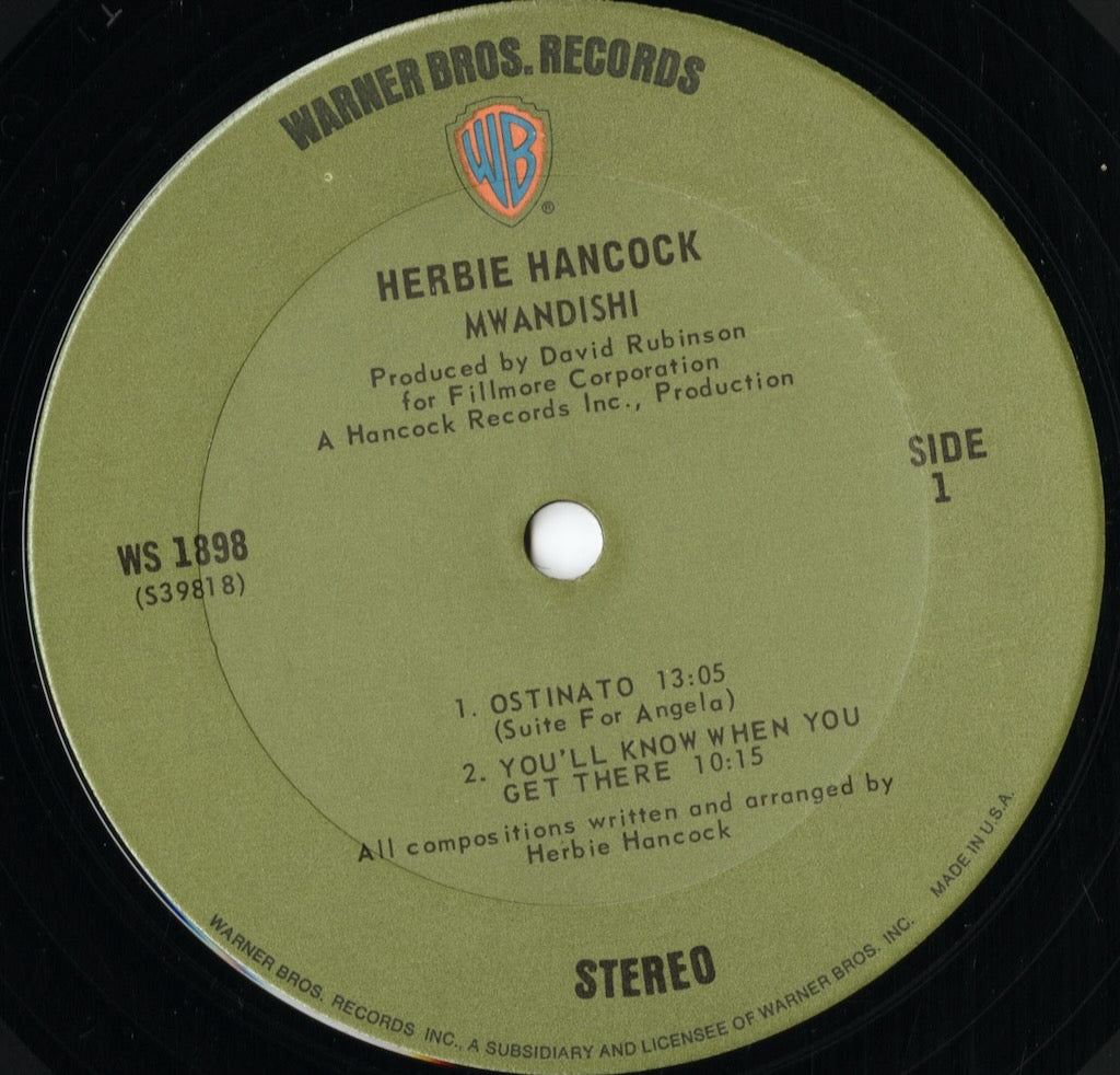 Herbie Hancock – MWANDISHI (WS 1898) LP 1971 US Warner Bros｜中古LP
