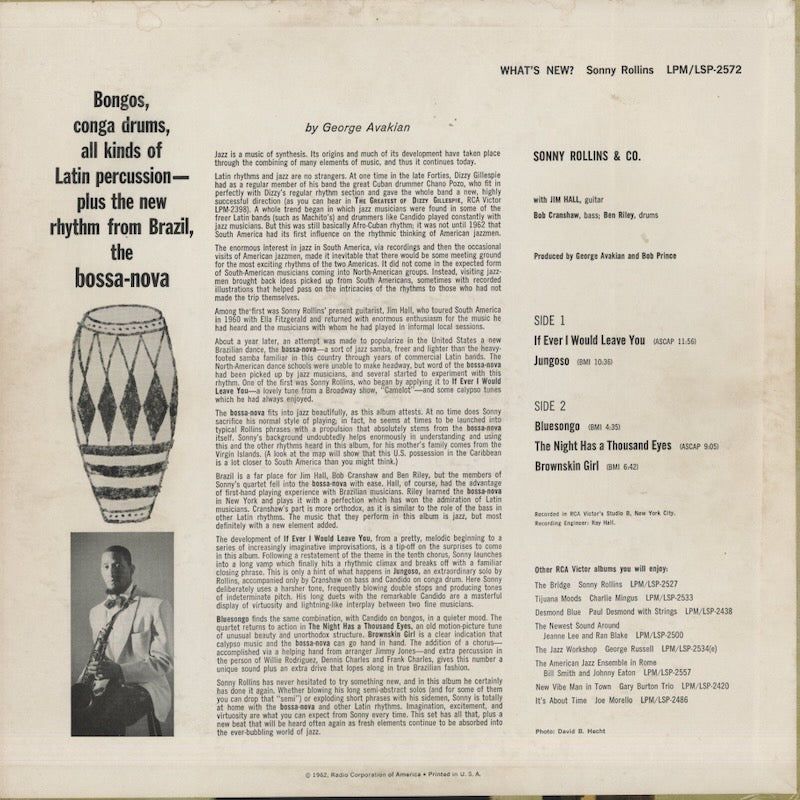 Sonny Rollins / ソニー・ロリンズ / What's New (LPM 2572)