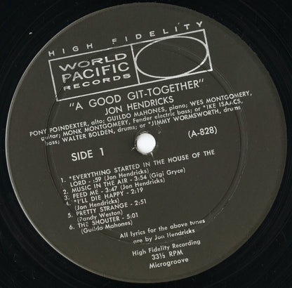 Jon Hendricks – A Good Git-Together (WP-1283) LP 1959 US World Pacific | 中古LP