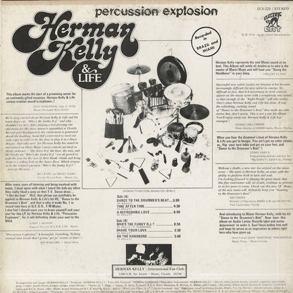 Herman Kelly & Life - ...Percussion Explosion! (ECS-225) LP 1978 US Electric Cat｜中古LP