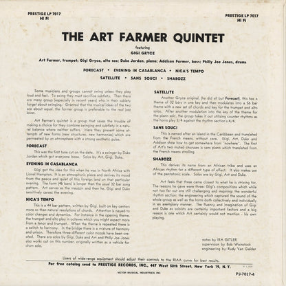 Art Farmer - Art Farmer Quintet Featuring Gigi Gryce (PJ-7017-4) LP 1972 JPN Prestige｜中古LP