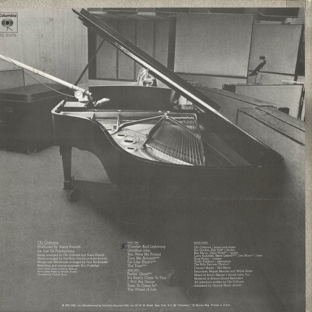 Chi Coltrane - Chi Coltrane (KC 31275) LP 1972 US Columbia｜中古LP
