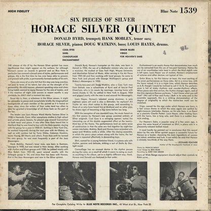 Horace Silver Quintet - 6 Pieces Of Silver (BLP 1539) LP 1959 US Blue Note｜中古LP