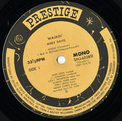 Miles Davis / マイルス・デイヴィス / Walkin' (SMJ-6528M)
