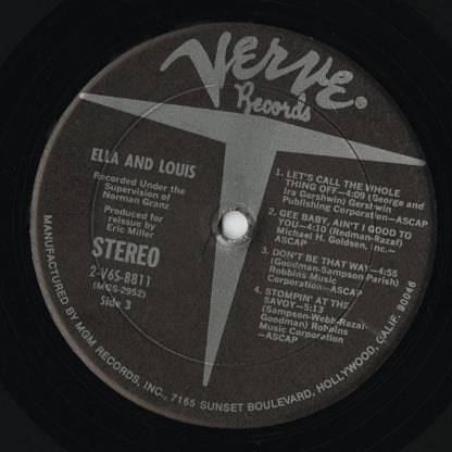 Ella Fitzgerald & Louis Armstrong / エラ・フィッツジェラルド　ルイ・アームストロング / Ella & Louis (2-V6S-8811)