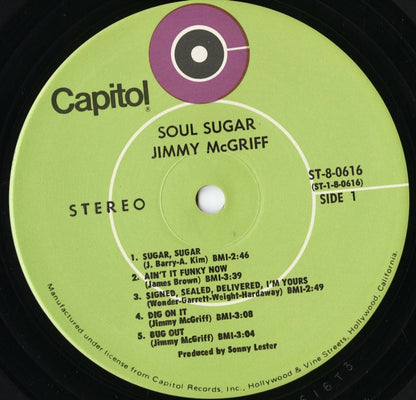 Jimmy McGriff - Soul Sugar (ST-8-0616) LP 1970 US Capitol｜中古LP