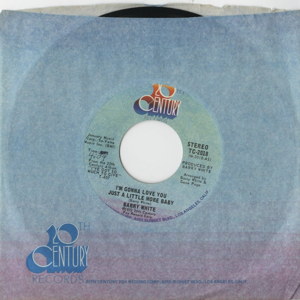 Barry White / バリー・ホワイト / I'm Gonna Love You Just A Little More Baby / Just A Little More Baby -7 (TC-2018)