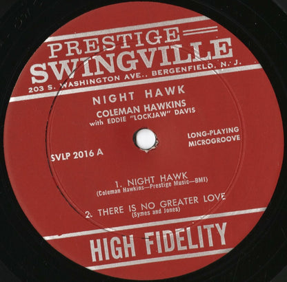 Coleman Hawkins - Night Hawk (SVLP 2016) 1961 US Swingville｜中古LP