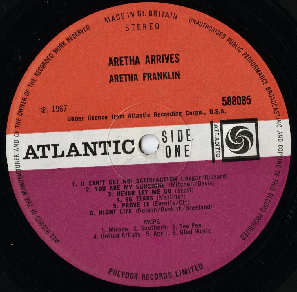 Aretha Franklin / アレサ・フランクリン / Aretha Arrives (588085) UK Pressing