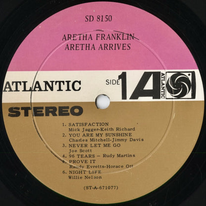 Aretha Franklin - Aretha Arrives (SD 8150) 1967 US Atlantic｜中古LP