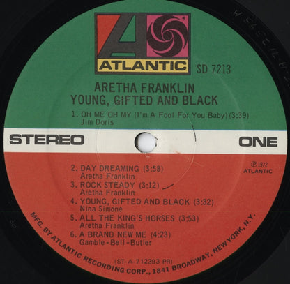 Aretha Franklin - Young Gifted And Black (SD 7213) 1975 US Atlantic｜中古LP