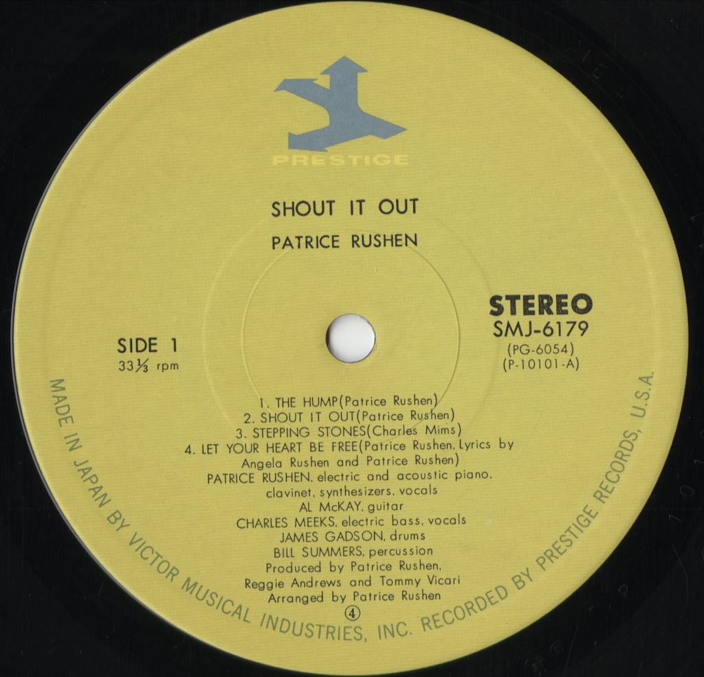 Patrice Rushen - Shout It Out (SMJ-6179) 1977 JPN Prestige｜中古LP