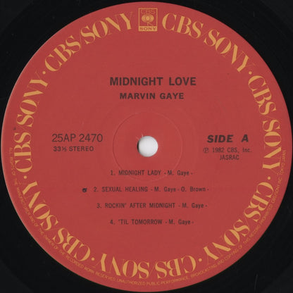 Marvin Gaye - Midnight Love (25AP 2470) 1982 JPN CBS/Sony｜中古LP