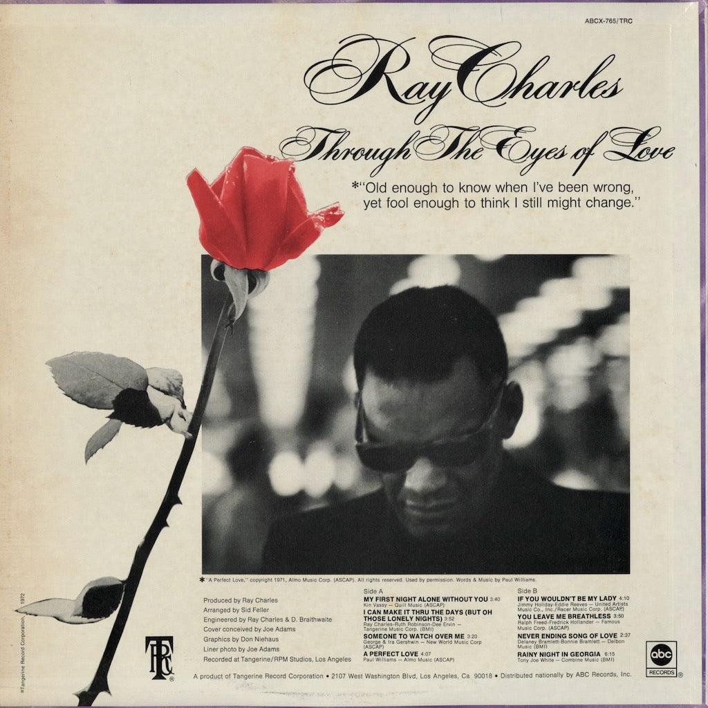 Ray Charles - Through The Eyes Of Love (ABCX-765) 1972 US ABC｜中古LP
