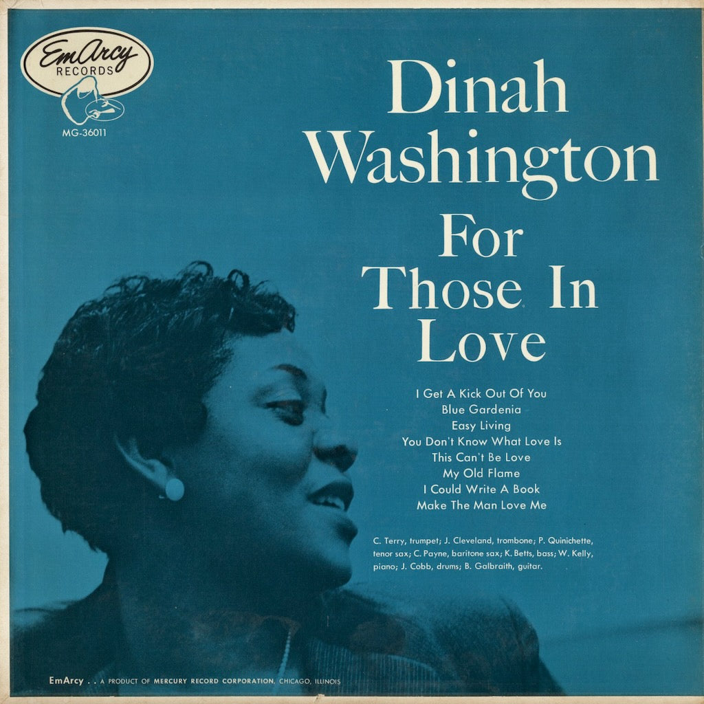 Dinah Washington - For Those In Love (MG-36011) LP 1950s US Mercury/EmArcy