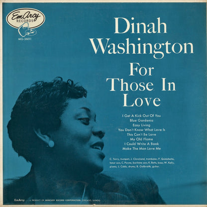 Dinah Washington - For Those In Love (MG-36011) LP 1950s US Mercury/EmArcy