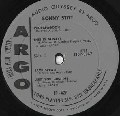 Sonny Stitt - Sonny Stitt (LP-629) 1960's US ARGO｜中古LP