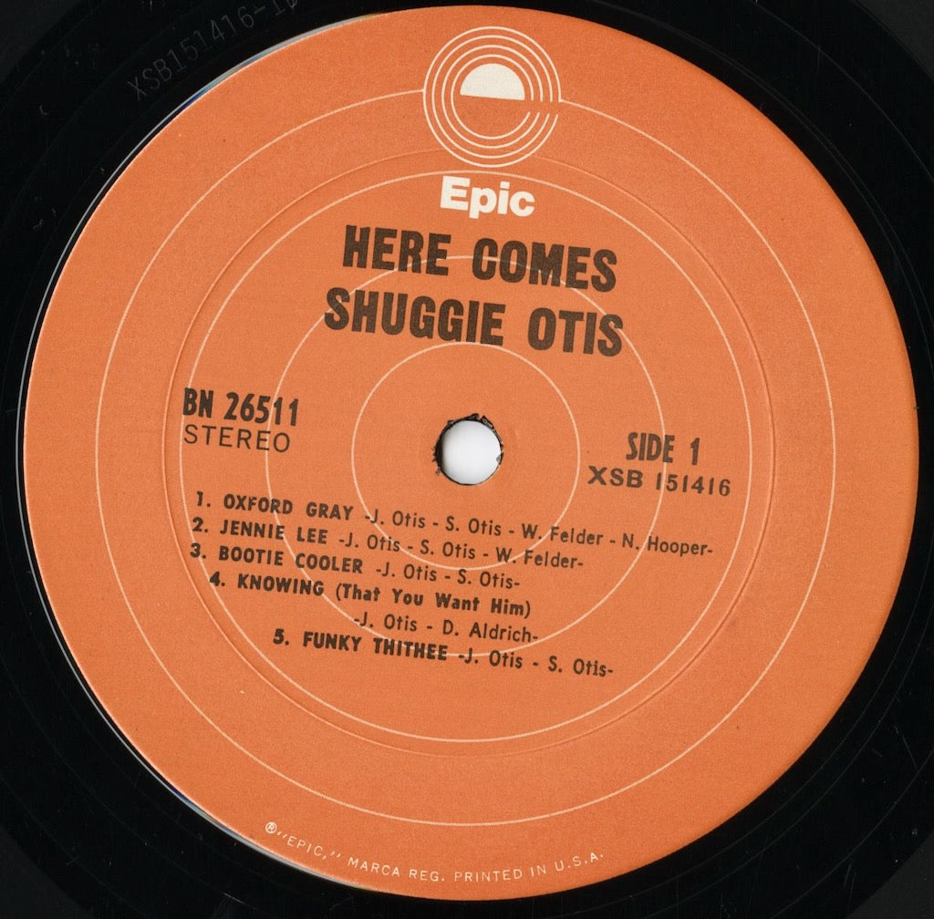 Shuggie Otis - Here Comes Shuggie Otis (BN 26511) LP 1973 US Epic｜中古LP