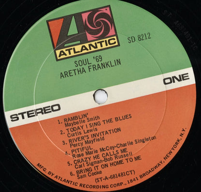 Aretha Franklin / Soul '69 (SD 8212) LP 1969 US Atlantic｜中古LP