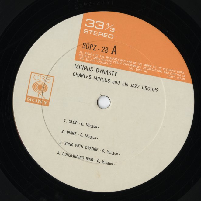 Charles Mingus And His Jazz Groups / Mingus Dynasty (SOPZ 28) LP 1973 JPN CBS/Sony｜中古LP