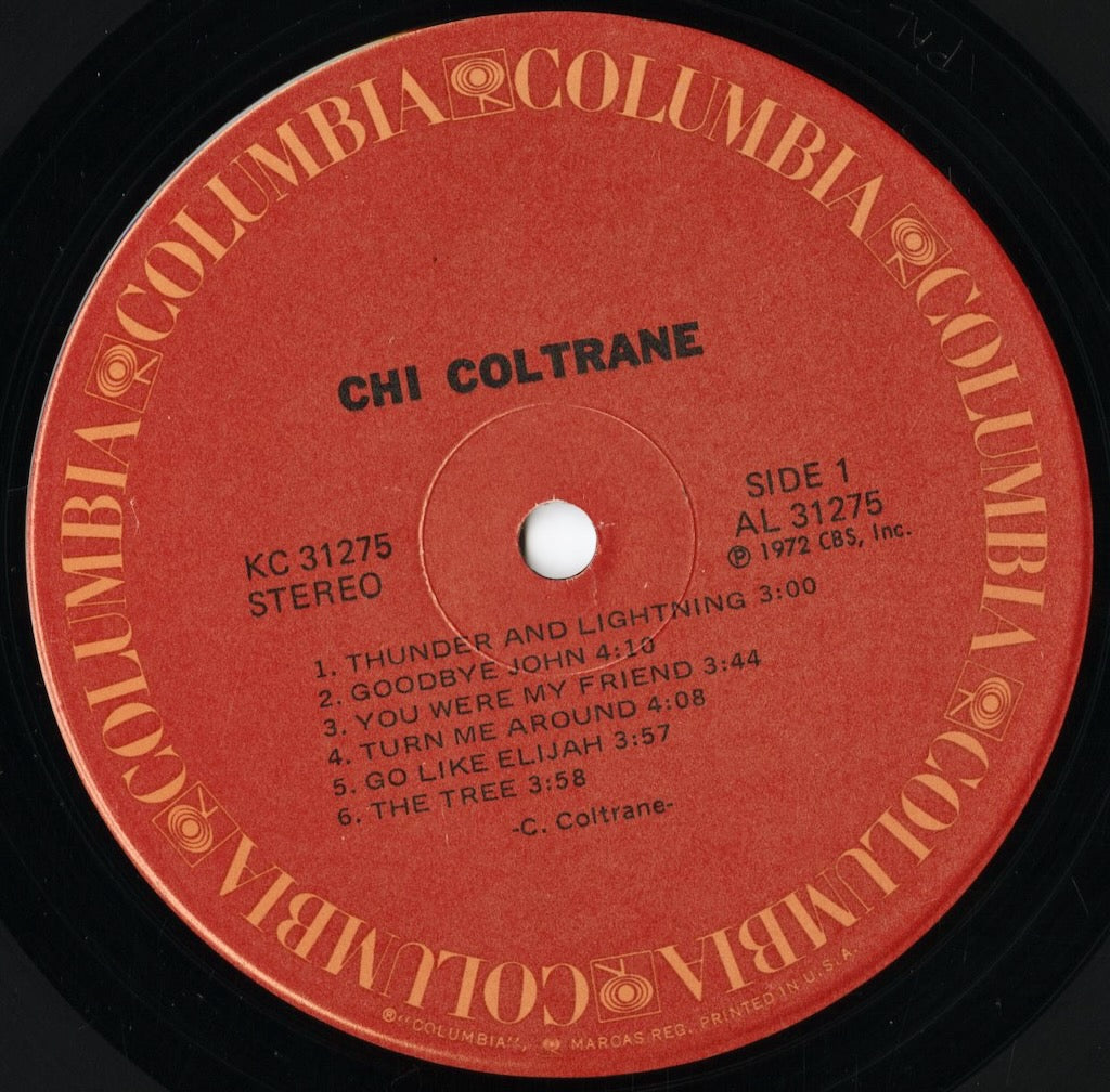 Chi Coltrane - Chi Coltrane (KC 31275) LP 1972 US Columbia｜中古LP