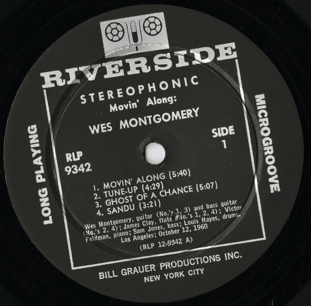 Wes Montgomery - Movin' Along (RLP 9342) 1961 US Riverside｜中古LP