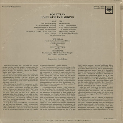 Bob Dylan - John Wesley Harding (CS 9604) 1968 US Columbia STEREO｜中古LP