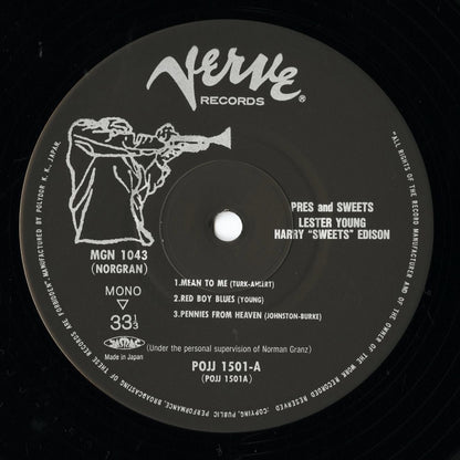 Lester Young - Harry Edison - Pres & Sweets (POJJ-1501) LP 1990 JPN Verve｜中古LP