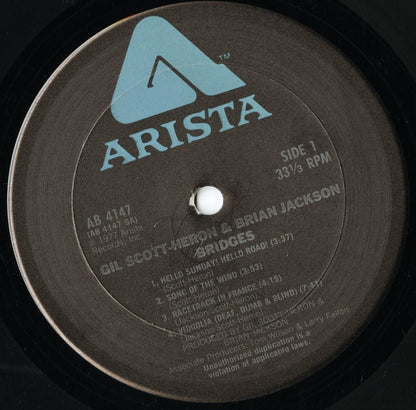 Gil Scott-Heron & Brian Jackson / Bridges (Arista AB 4147｜1977 US)