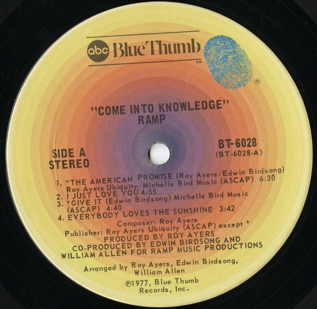 Ramp - Come Into Knowledge (BT-6028) 1977 US ABC / Blue Thumb｜中古LP
