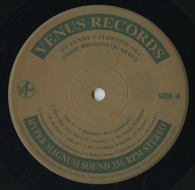 Eddie Higgins - My Funny Valentine Vol.2 (TKJV-19149) 2005 JPN Venus｜中古LP