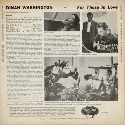 Dinah Washington - For Those In Love (MG-36011) LP 1950’s US Mercury/EmArcy｜中古LP