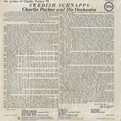 Charlie Parker / チャーリー・パーカー / Swedish Schnapps (V6-8010)