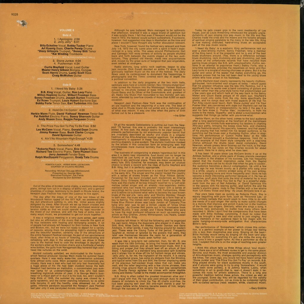 V.A. - Newport In New York '72 / The Soul Sessions, Vol. 6 (CST9028) LP 1972 US Cobblestone｜中古LP