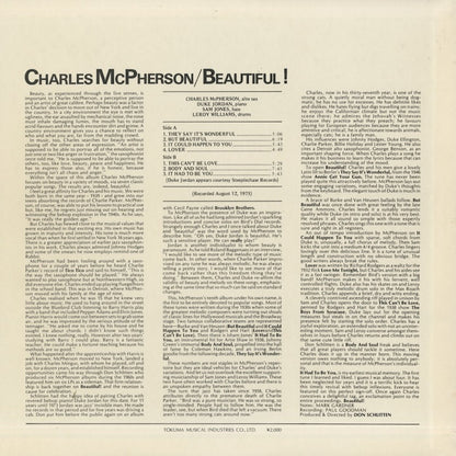 Charles McPherson / チャールズ・マクファーソン / Beautiful! (JC-7007)