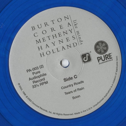 Burton / Corea / Metheny / Haynes / Holland - Like Minds (PA-003) 2LP 180g Blue Vinyl｜中古LP