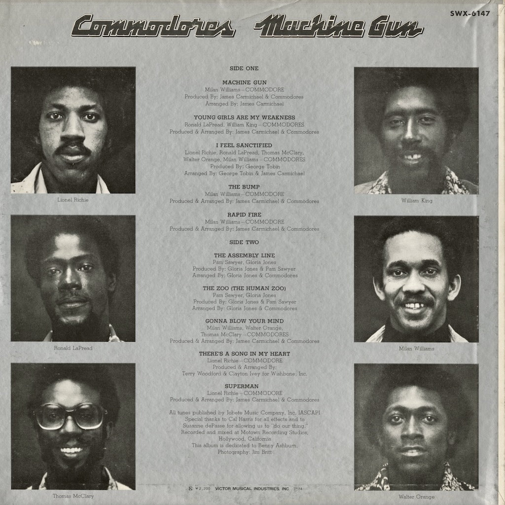 Commodores / Machine Gun (SWX-6147) LP 1974 JPN Tamla Motown｜中古LP