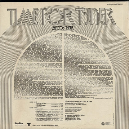 McCoy Tyner - Time For Tyner (BST 84307) LP 1973 US Blue Note｜中古LP