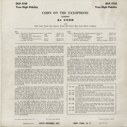 Al Cohn / アル・コーン / Cohn On The Saxophone (DLP 1110)
