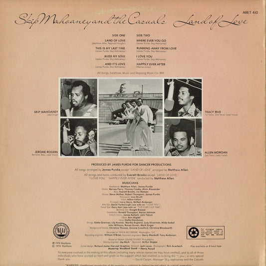 Skip Mahoaney & The Casuals - Land Of Love (ABET410) 1976 US Abet｜中古LP