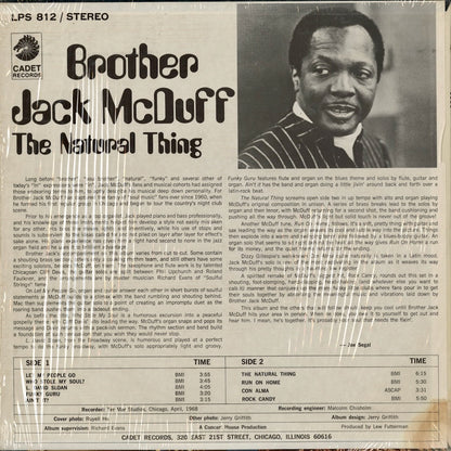 Brother Jack McDuff - The Natural Thing (LPS 812) 1968 US Cadet｜中古LP