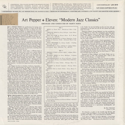 Art Pepper / アート・ペッパー / Art Pepper + Eleven (LAX-3015)