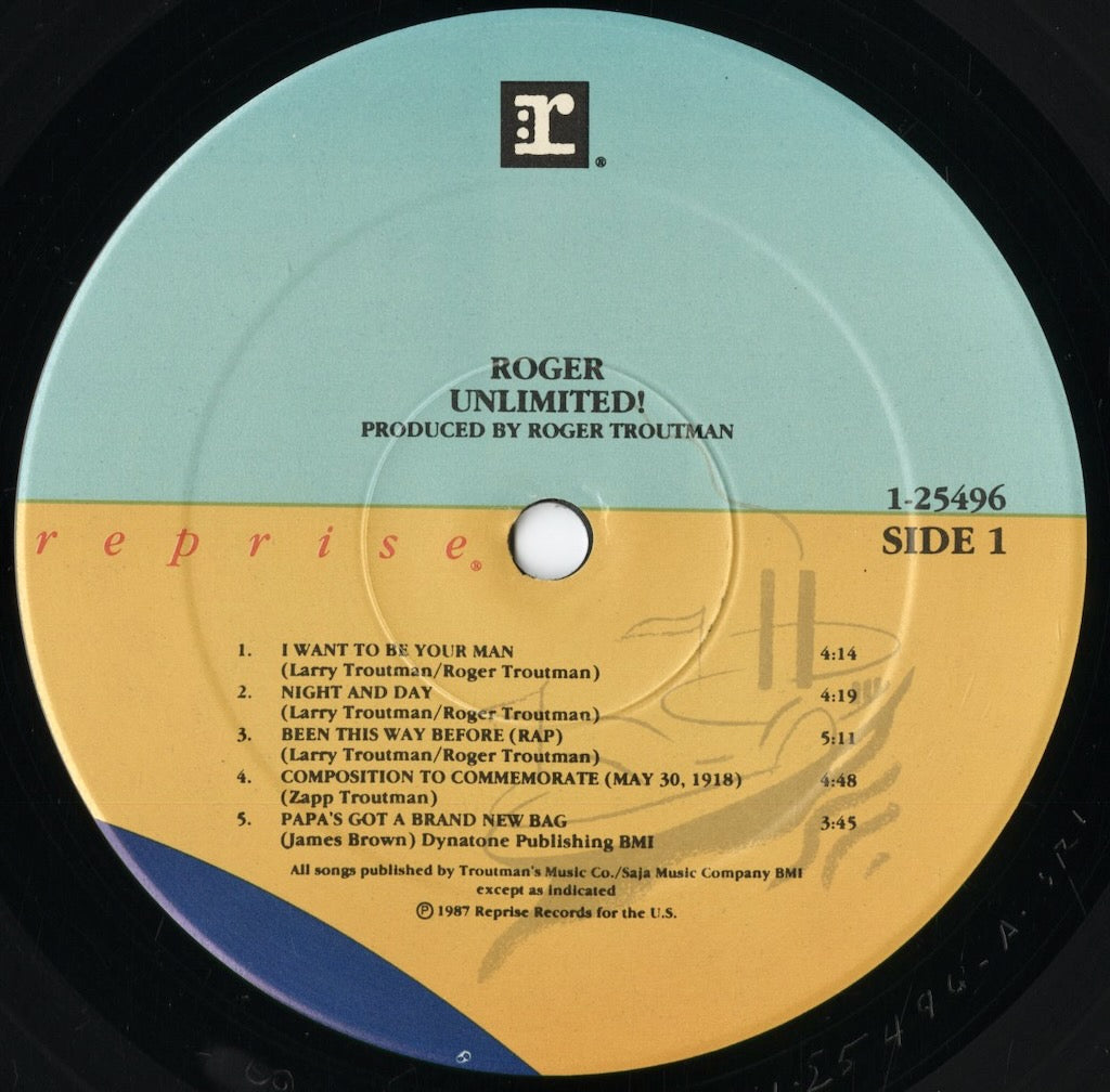 Roger - Unlimited! (1-25496) 1987 US Reprise｜中古LP