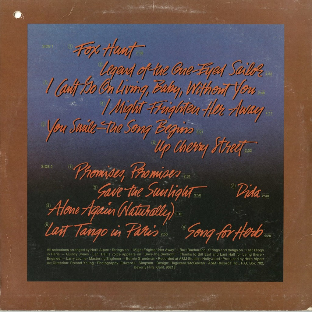 Herb Alpert / ハーブ・アルパート / You Smile The Song Begins (SP3620)