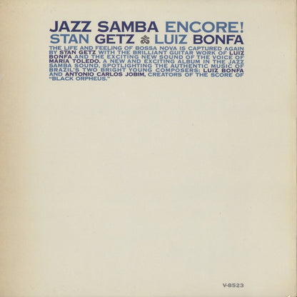 Stan Getz / Luiz Bonfa - Jazz Samba Encore! -MONO (V-8523) 1963 US Verve | 中古LP