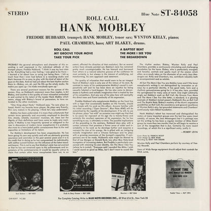 Hank Mobley - Roll Call (GXK 8097) 1979 JPN Blue Note / キングレコード｜中古LP