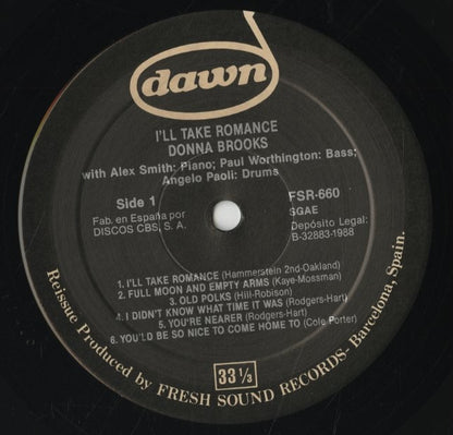 Donna Brooks / ドナ・ブルックス / I'll Take Romance (FSR-660)