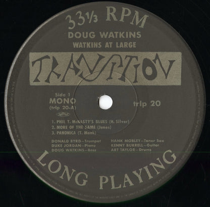 Doug Watkins - Watkins At Large (TRLP 20) 1989 JPN Transition｜中古LP